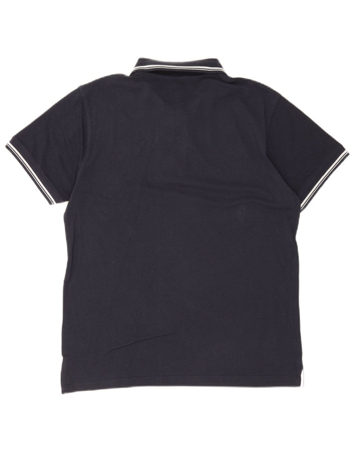 Sergio Tacchini Herren Poloshirt Small Marineblau Baumwolle