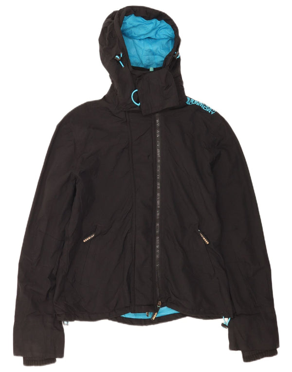 Superdry Damen Graphic Windjacke UK 16 Large Schwarz