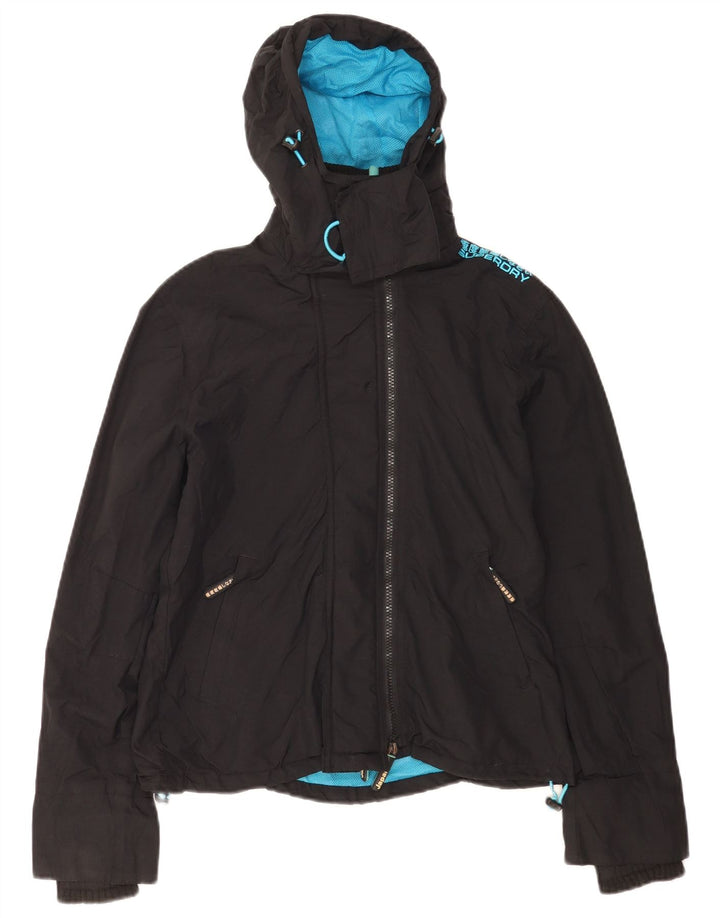 Superdry Damen Graphic Windjacke UK 16 Large Schwarz