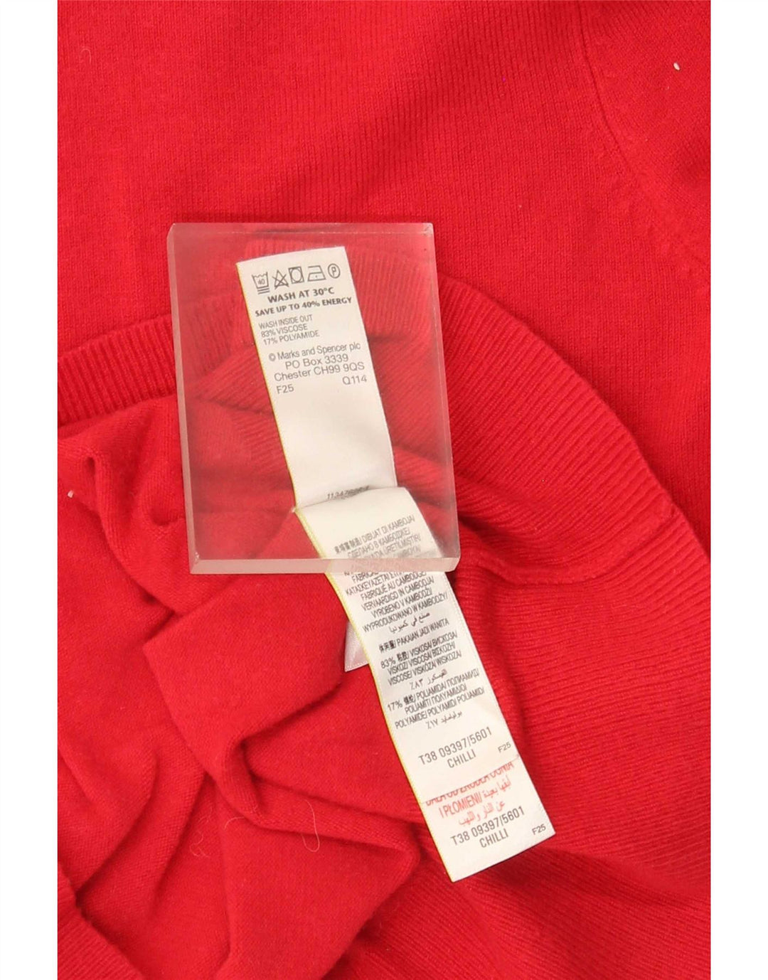Marks & Spencer Damen-Cardigan-Pullover UK 12 Mittelrote Viskose