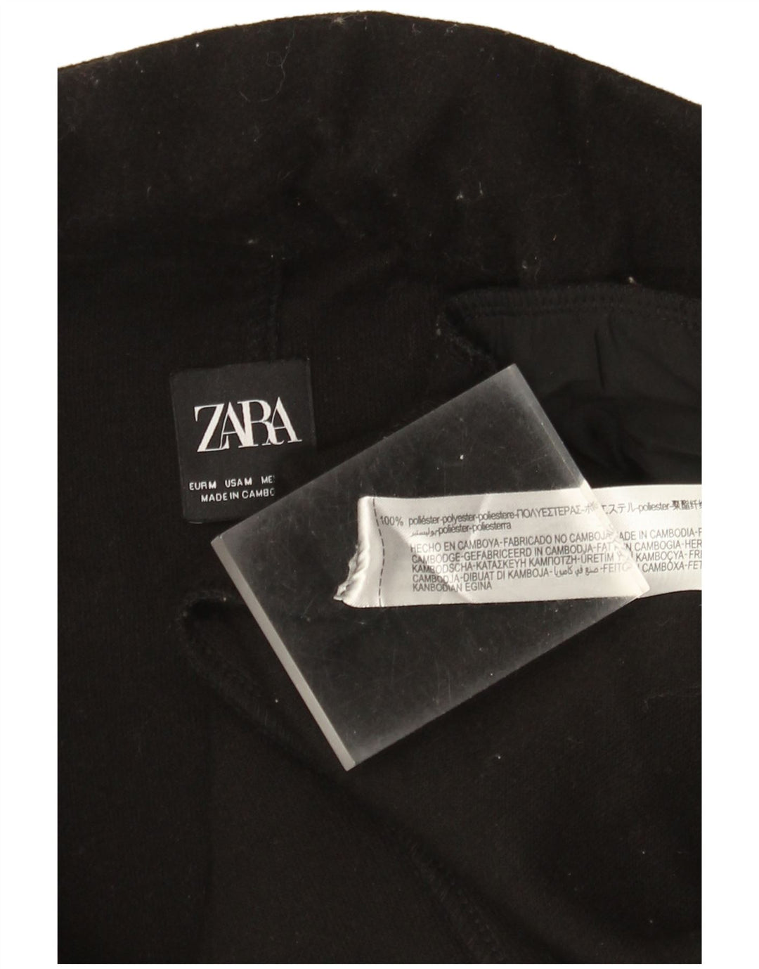 Zara Womens Open Overcoat UK 14 Mittelschwarzes Polyester