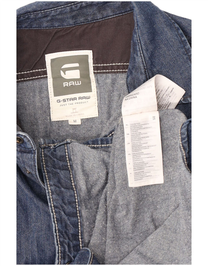 G-Star Herren-Jeanshemd aus mittelblauer Baumwolle