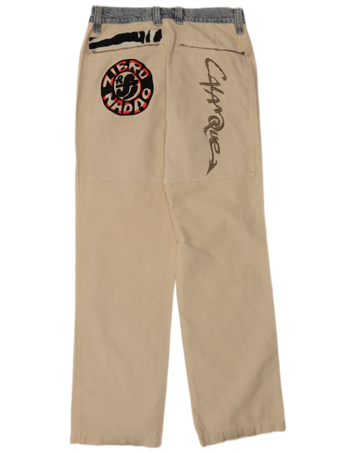 Think Pink Herren-Cargohose, normal, EU 48, M, B32, L33, Beige, Baumwolle
