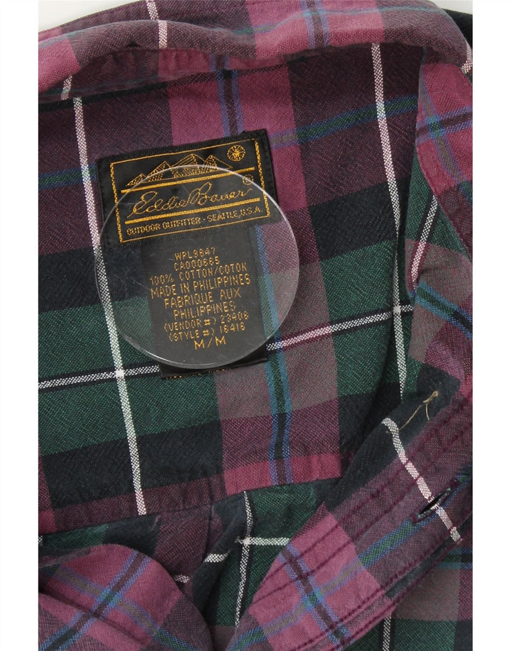 EDDIE BAUER Mens Shirt Medium Pink Check Cotton Vintage Eddie Bauer and Second-Hand Eddie Bauer from Messina Hembry 