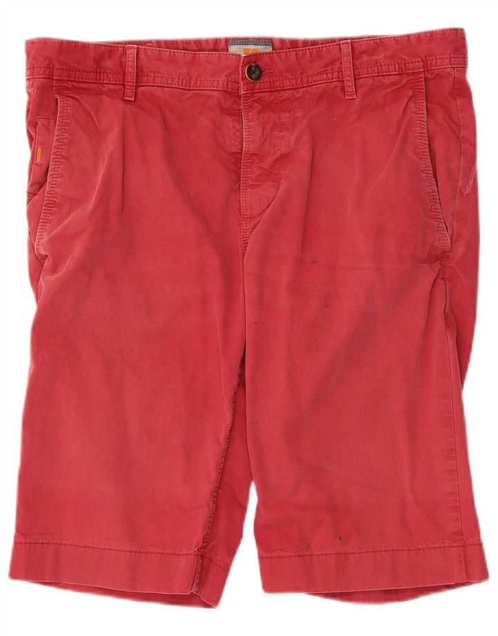 Hugo Boss Herren Chinoshorts W33 Mittelrote Baumwolle