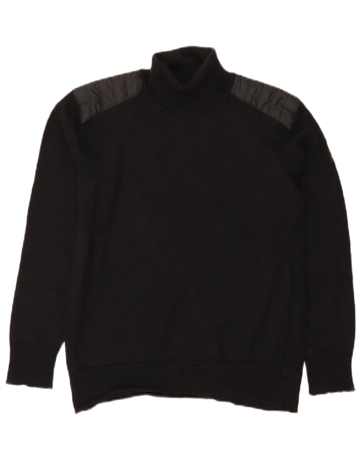 Belstaff Herren-Pullover mit Rollkragen, Größe S, schwarze Wolle