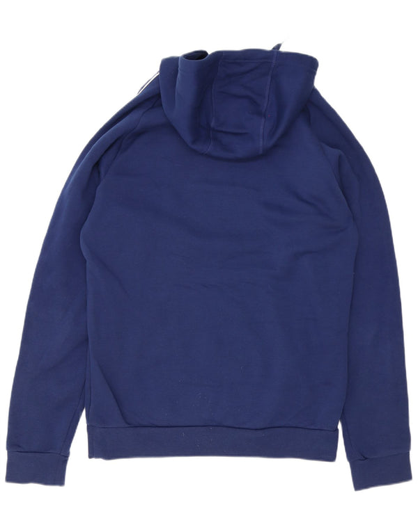 Adidas Mens Hoodie Jumper Medium Navy Blue Cotton