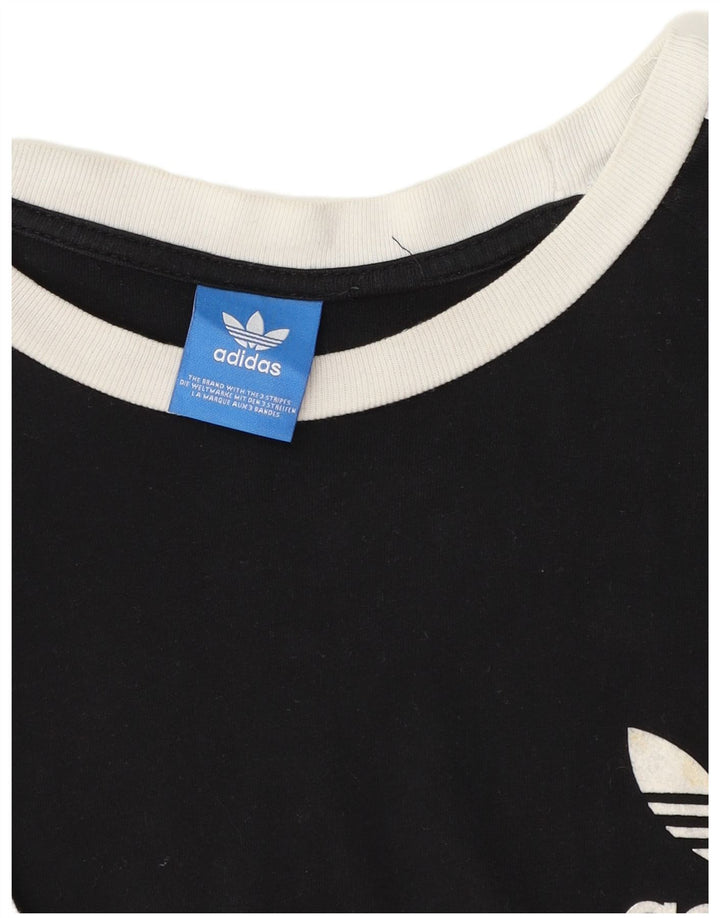 Adidas Herren T-Shirt Top Medium Schwarz Colourblock Polyester