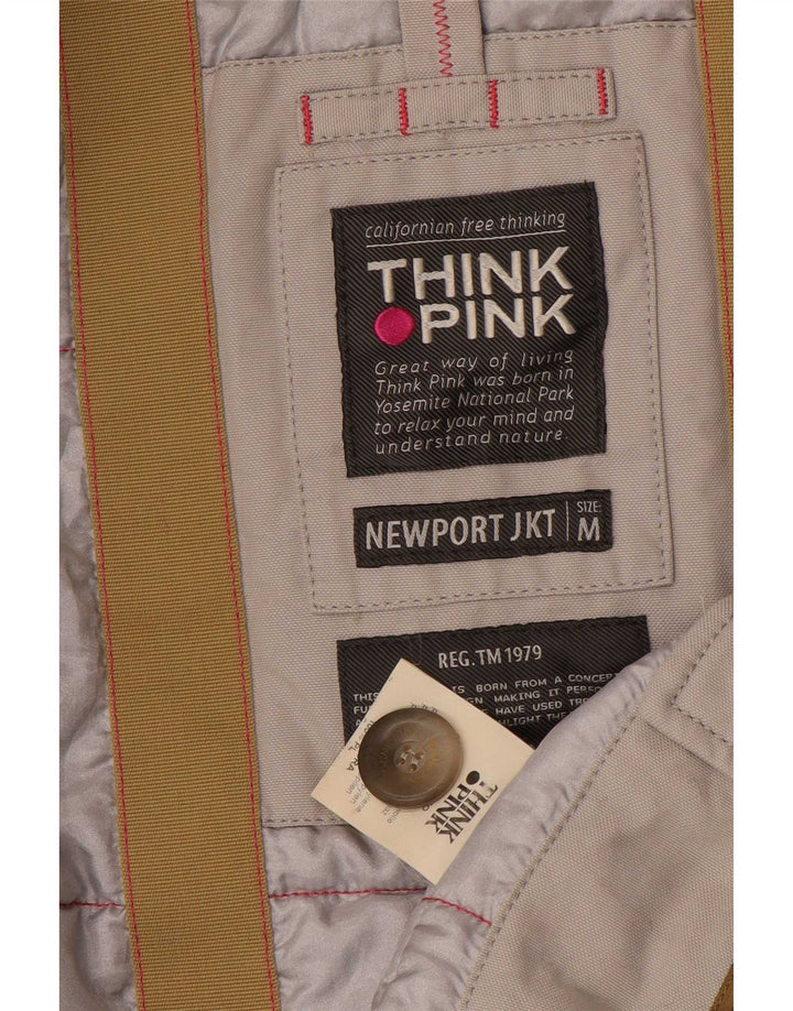 Think Pink Wattierte Damenjacke UK 12 Mittelgraues Polypropylen