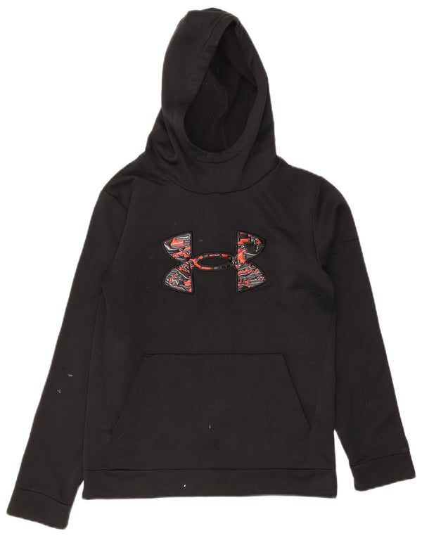 Under Armour Mädchen-Kapuzenpullover mit Grafik, lockere Passform, 11–12 Jahre, Größe L, Schwarz