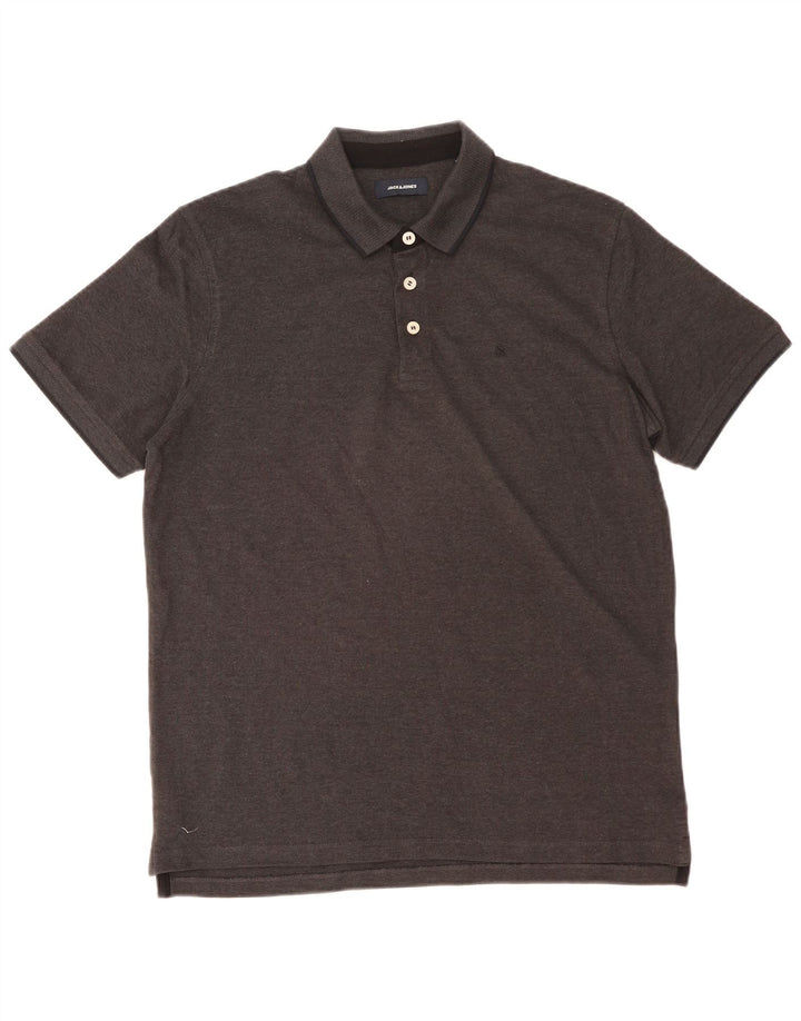 JACK & JONES Herren Poloshirt XL Grau Baumwolle
