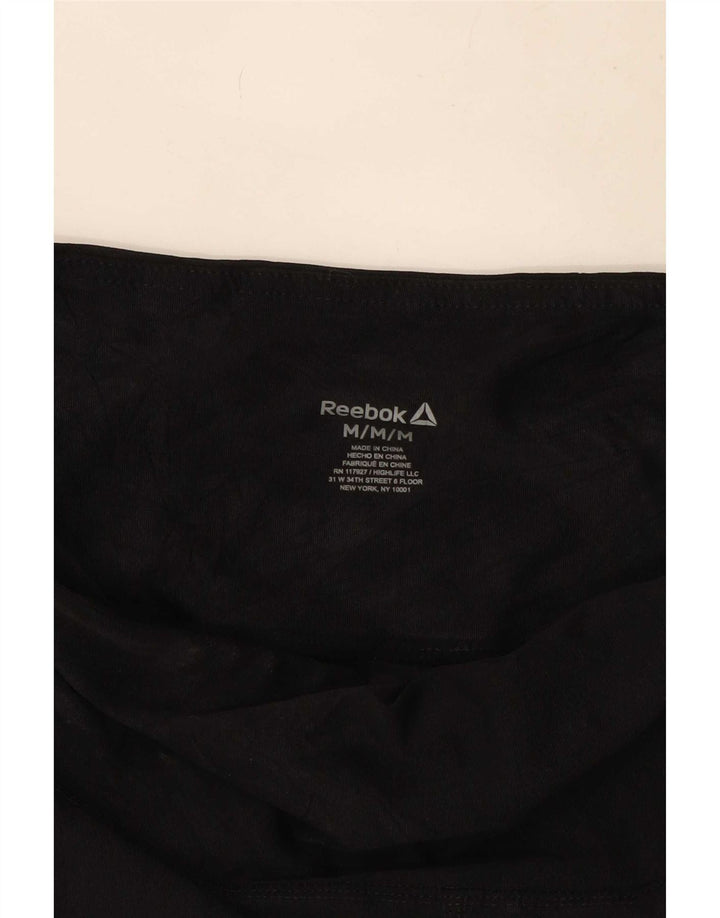 Reebok Damen Graphic Leggings UK 12 Medium Schwarz