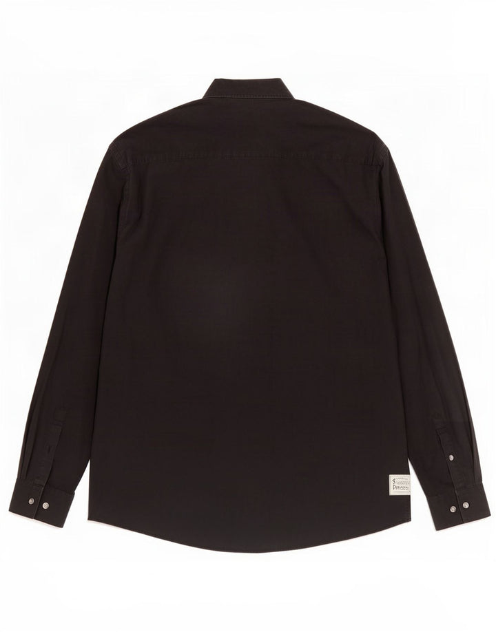 French Connection Herrenhemd 2XL Schwarz Baumwolle
