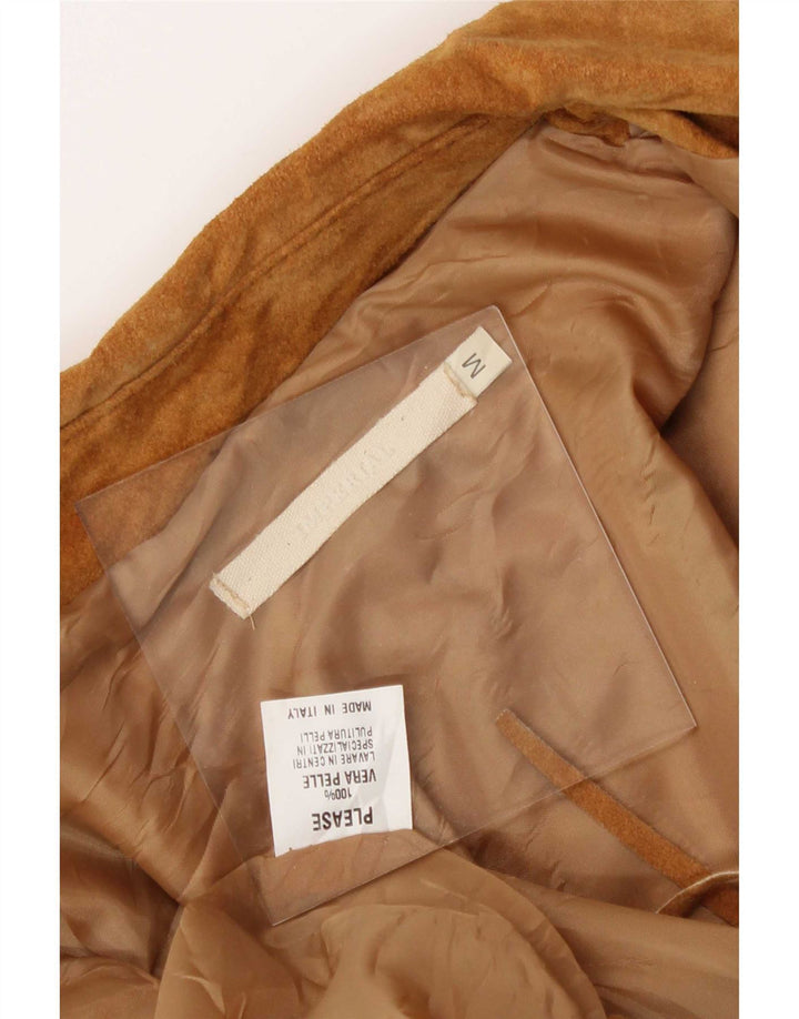 Imperial Damen Crop Wildlederjacke UK 12 Medium Beige Leder