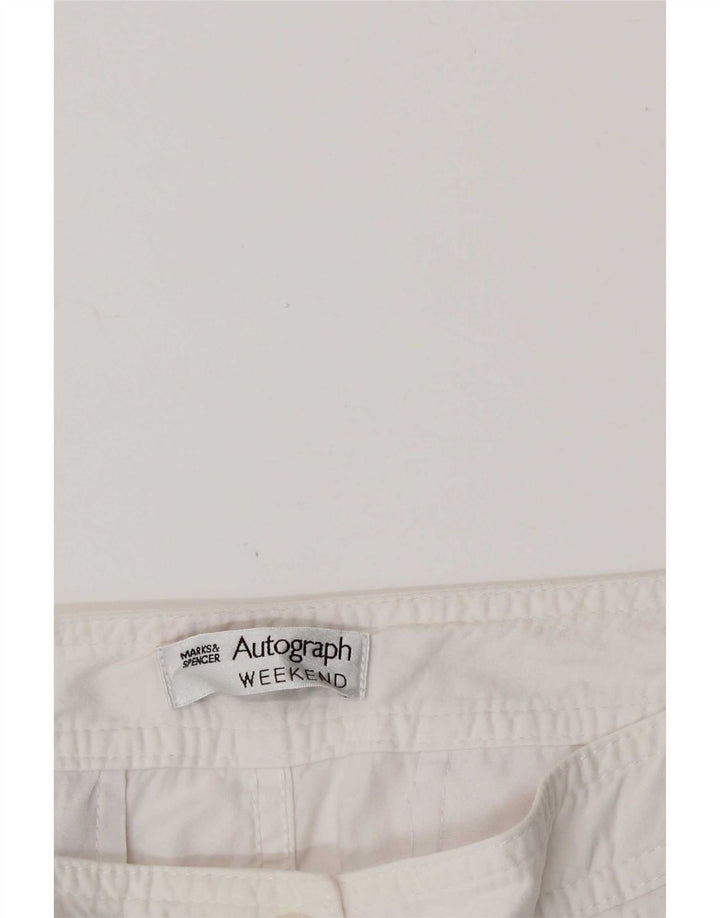Marks & Spencer Damen Autograph Caprihose W30 L20 Weiß
