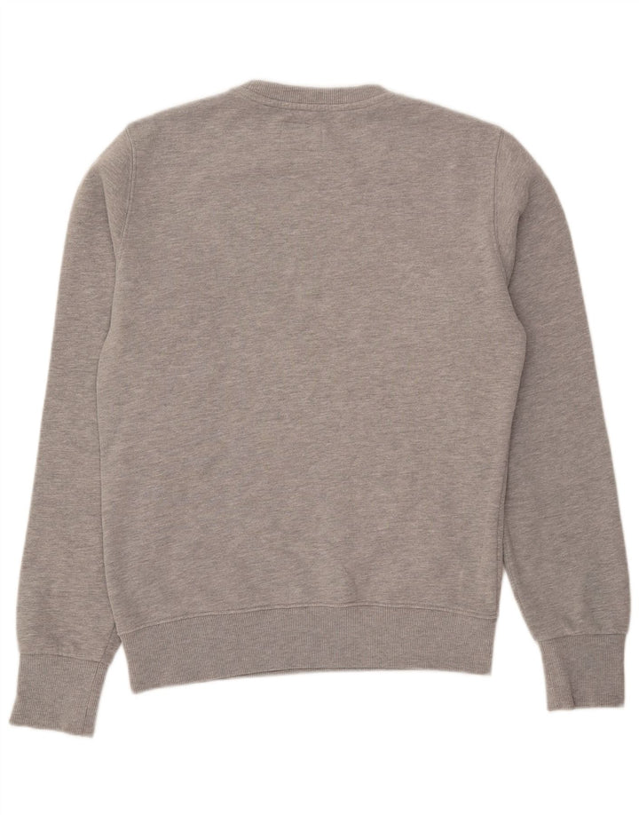SUPERDRY Mens Graphic Sweatshirt Jumper Small Grey Cotton
