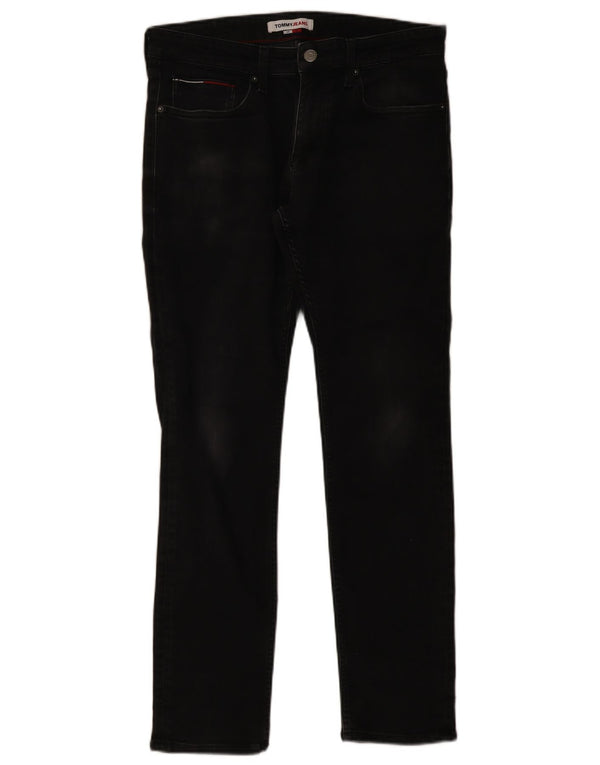 Tommy Hilfiger Herren Slim Jeans W34 L32 Schwarz Baumwolle