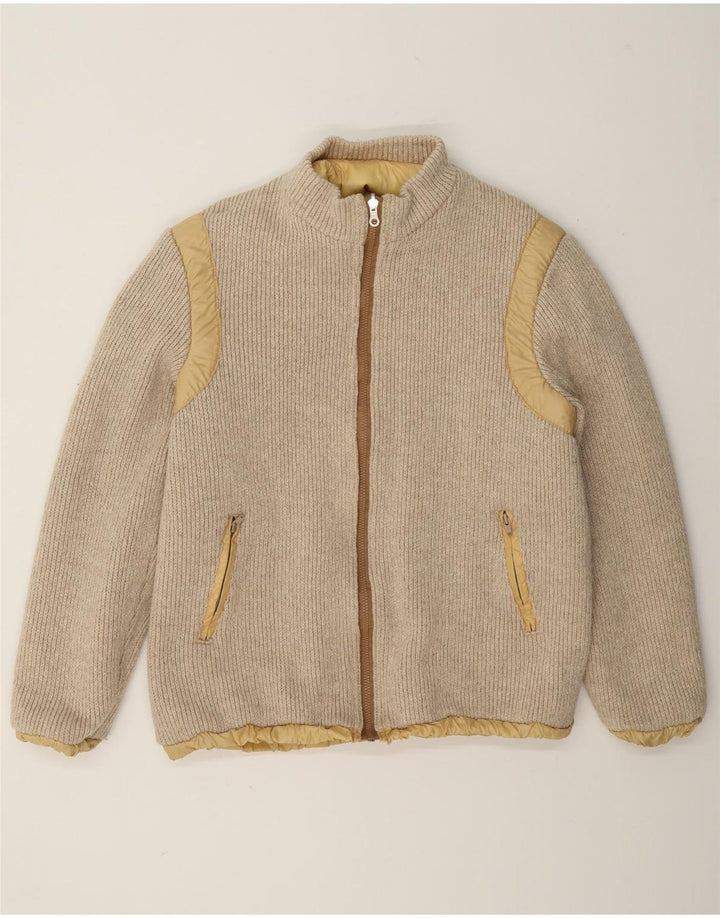 Vintage Herren Wende-Bomberjacke UK 36 Small Beige
