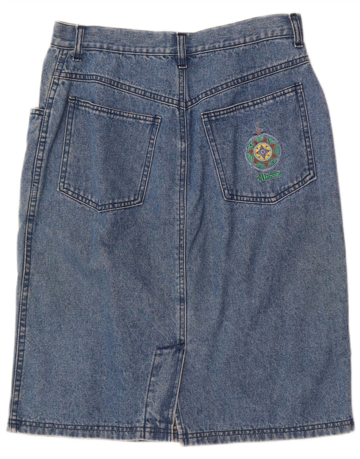 Ellesse Damen-Jeansrock, mittelgroß, W28, blaue Baumwolle