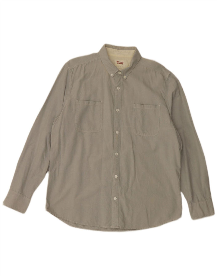 Levi's Herrenhemd XL aus grauer Baumwolle