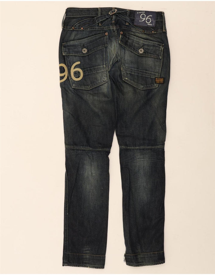 G-STAR Womens Graphic Slim Jeans W27 L30 Navy Blue Cotton Vintage G-Star and Second-Hand G-Star from Messina Hembry 