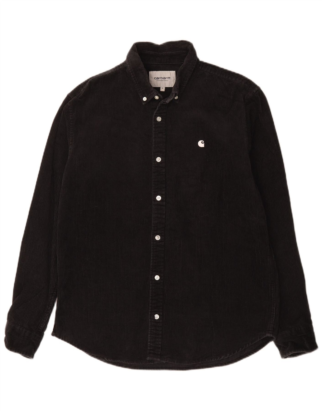 Carhartt Herren-Cordhemd aus mittelschwarzer Baumwolle