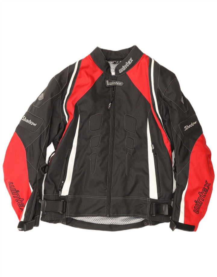Wintex Herren Motorstyle Graphic Racer Jacke UK 38 Medium Black Colourblock