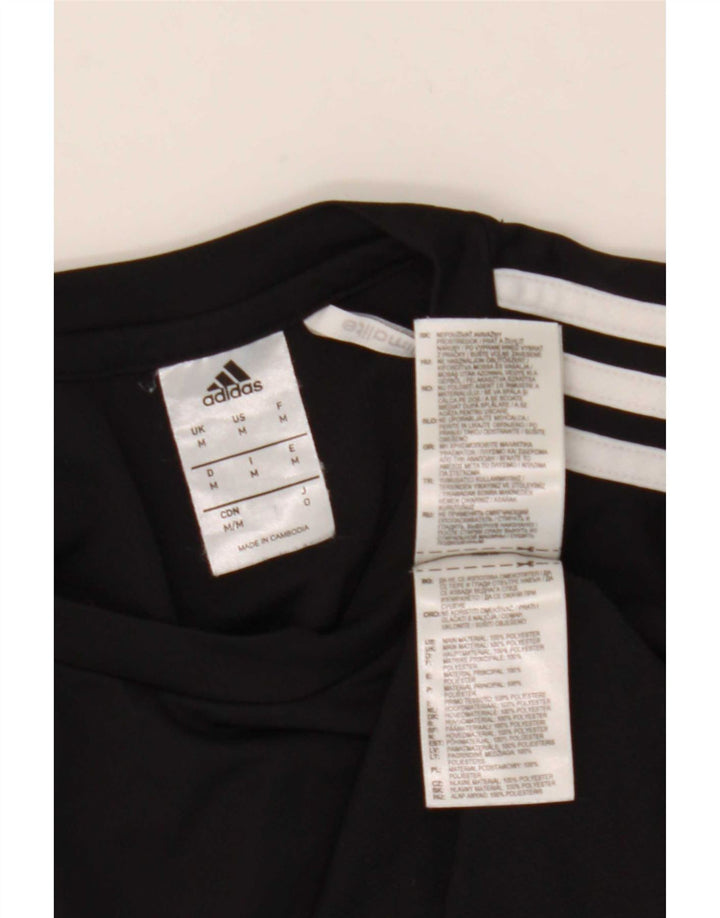 Adidas Herren Climalite T-Shirt Top Medium Schwarz Colourblock Polyester