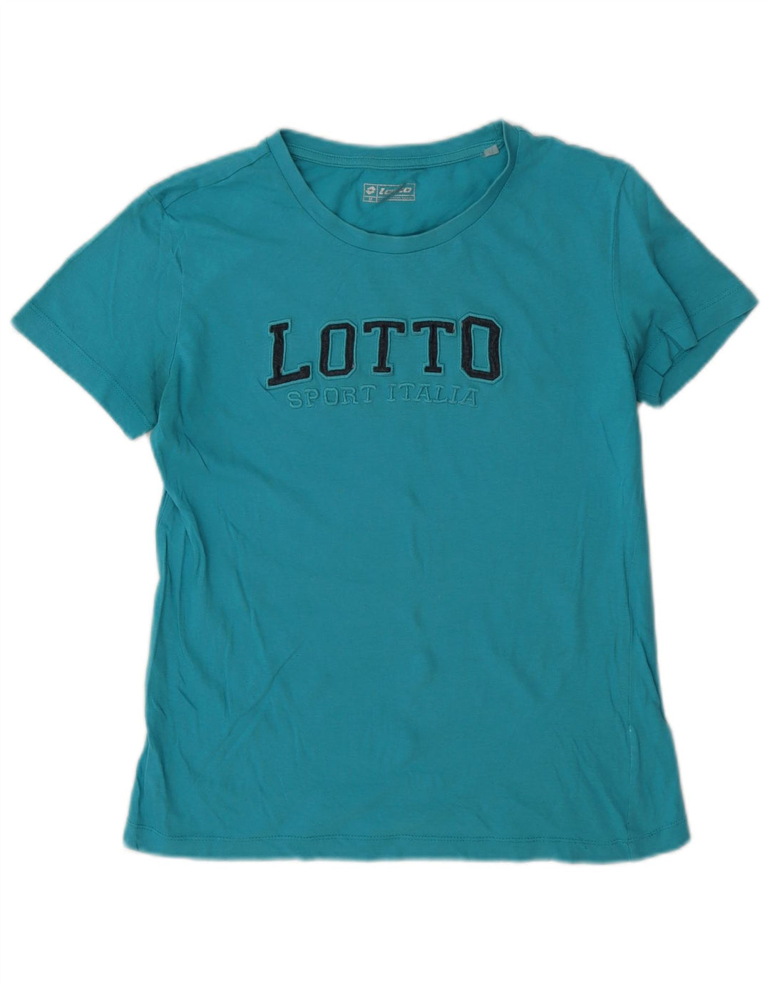 Lotto Damen Grafik-T-Shirt-Oberteil UK 14 Mittelblau