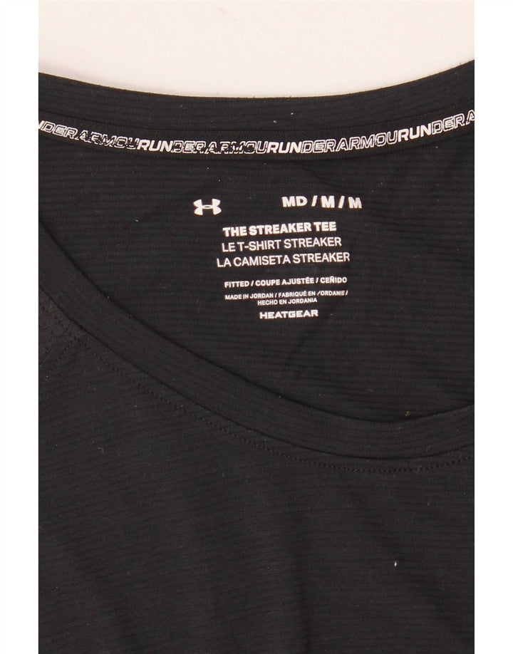 Under Armour Herren Heat Gear T-Shirt Top Medium Schwarz