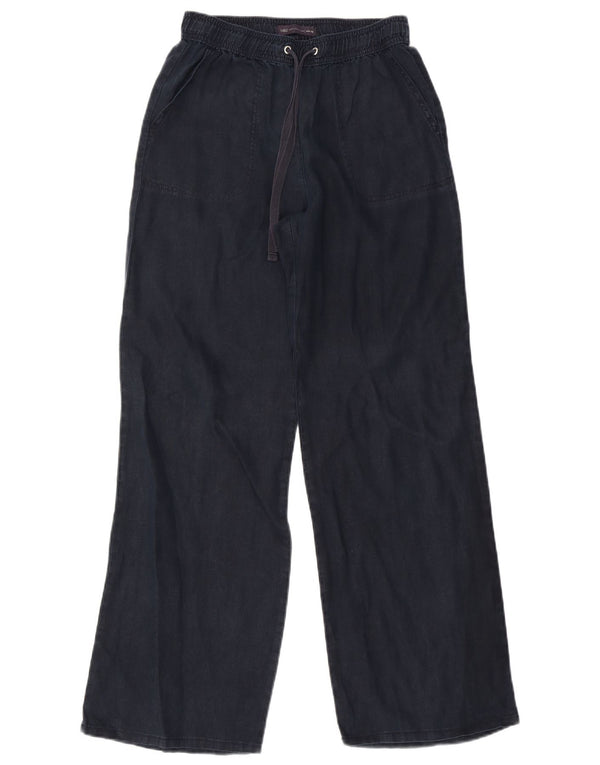 Marks & Spencer Damen-Chinohose mit weitem Bein, UK 8, Größe S, W26, L30, Marineblau