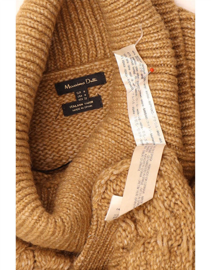 Massimo Dutti Rollkragenpullover für Damen, UK 14, Mittelbraun, Acryl