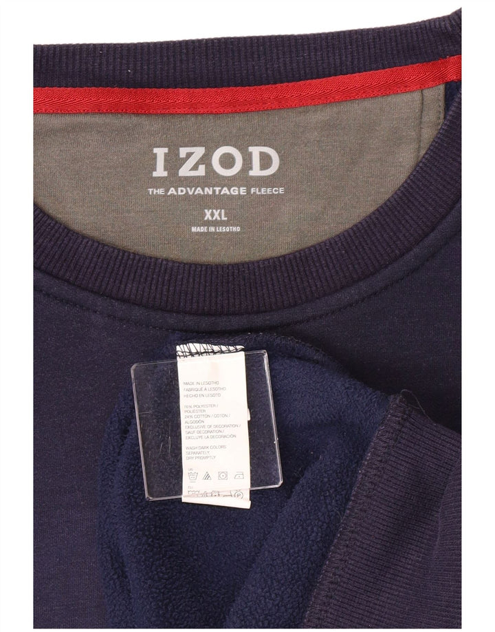 Izod Herren Sweatshirt Pullover 2XL Marineblau Polyester