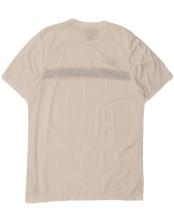 Nike Herren Dri Fit T-Shirt Top XL Weiß Colourblock Polyester
