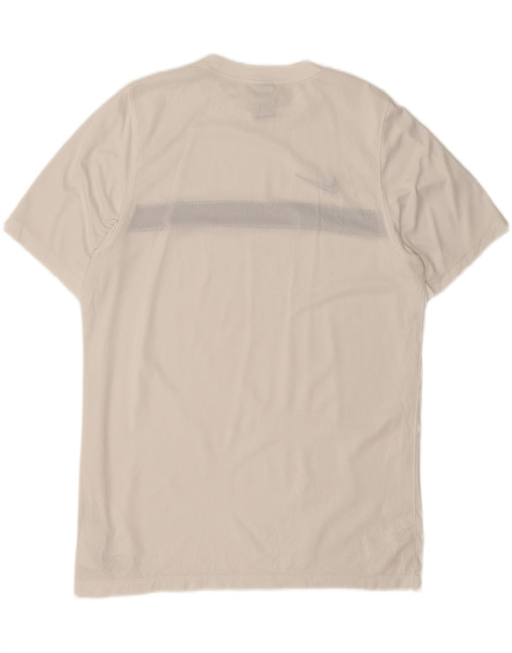Nike Herren Dri Fit T-Shirt Top XL Weiß Colourblock Polyester