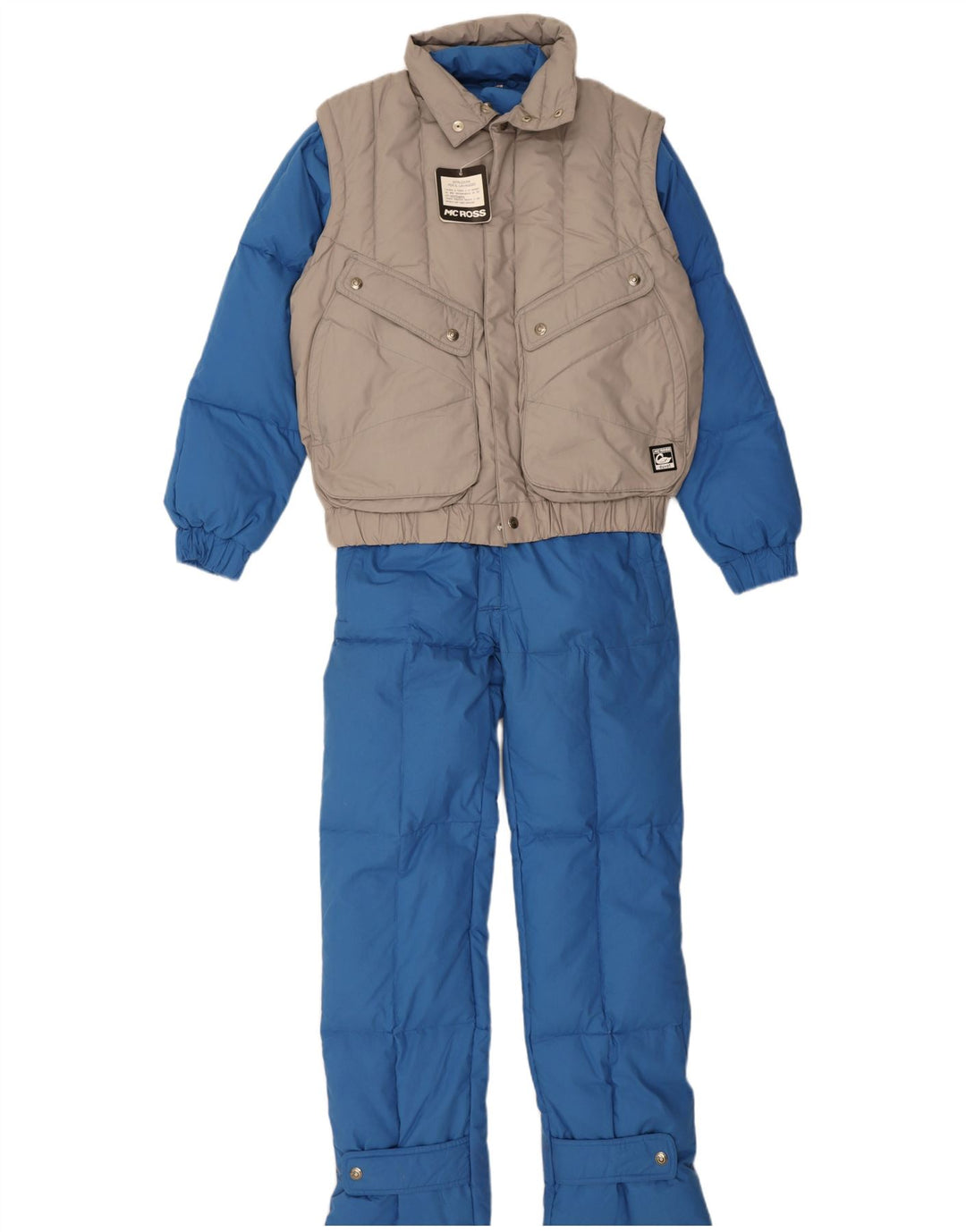 MCROSS Herren-Ski-Set, 2-teilig, Größe S, Blau, Baumwolle