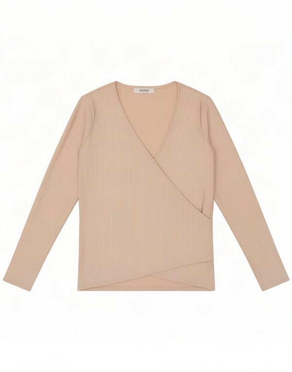 Promod Langarm-Blusenoberteil für Damen, UK 12, Mittelrosa