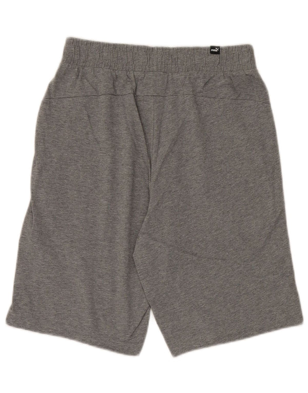 Puma Herren-Sportshorts, klein, grau gefleckte Baumwolle