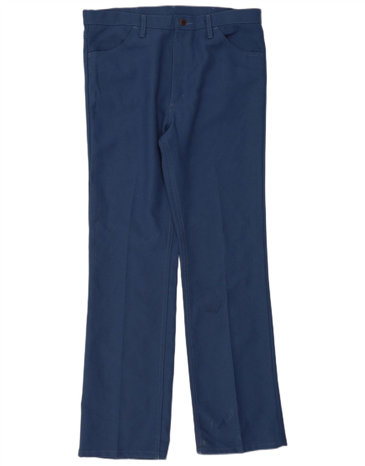 Wrangler Herren gerade Freizeithose W38 L34 Blau Polyester