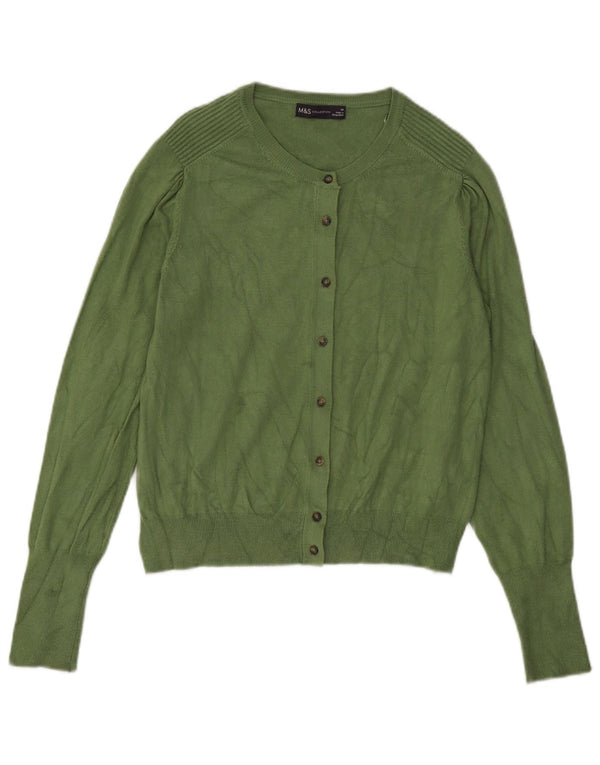 Marks & Spencer Damen Bolero-Pullover UK 14 Large Grüne Viskose