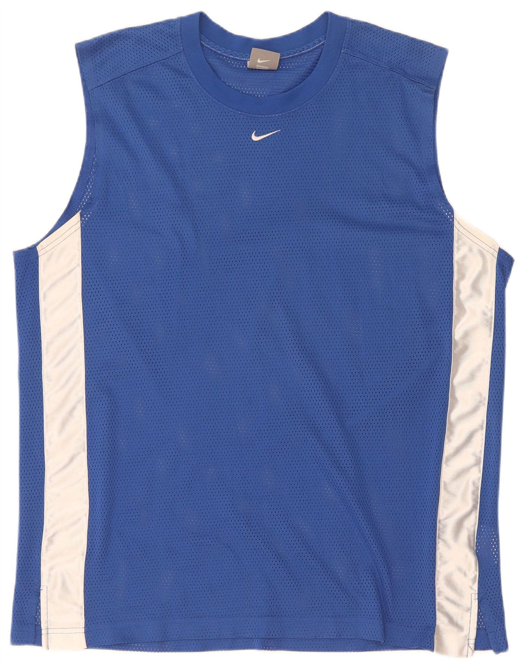 Nike Herren-Weste, großes, blaues Farbblock-Polyester