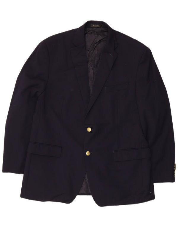 Chaps Herren-Blazer mit 2 Knöpfen, UK 38, mittelmarineblaue Wolle