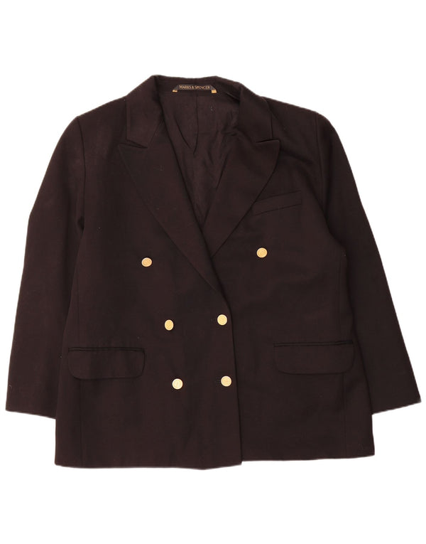 Marks & Spencer Zweireihiger Blazer für Damen, Gr. 16, Schwarz
