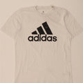 ADIDAS Mens Graphic T-Shirt Top Medium White Cotton Vintage Adidas and Second-Hand Adidas from Messina Hembry 