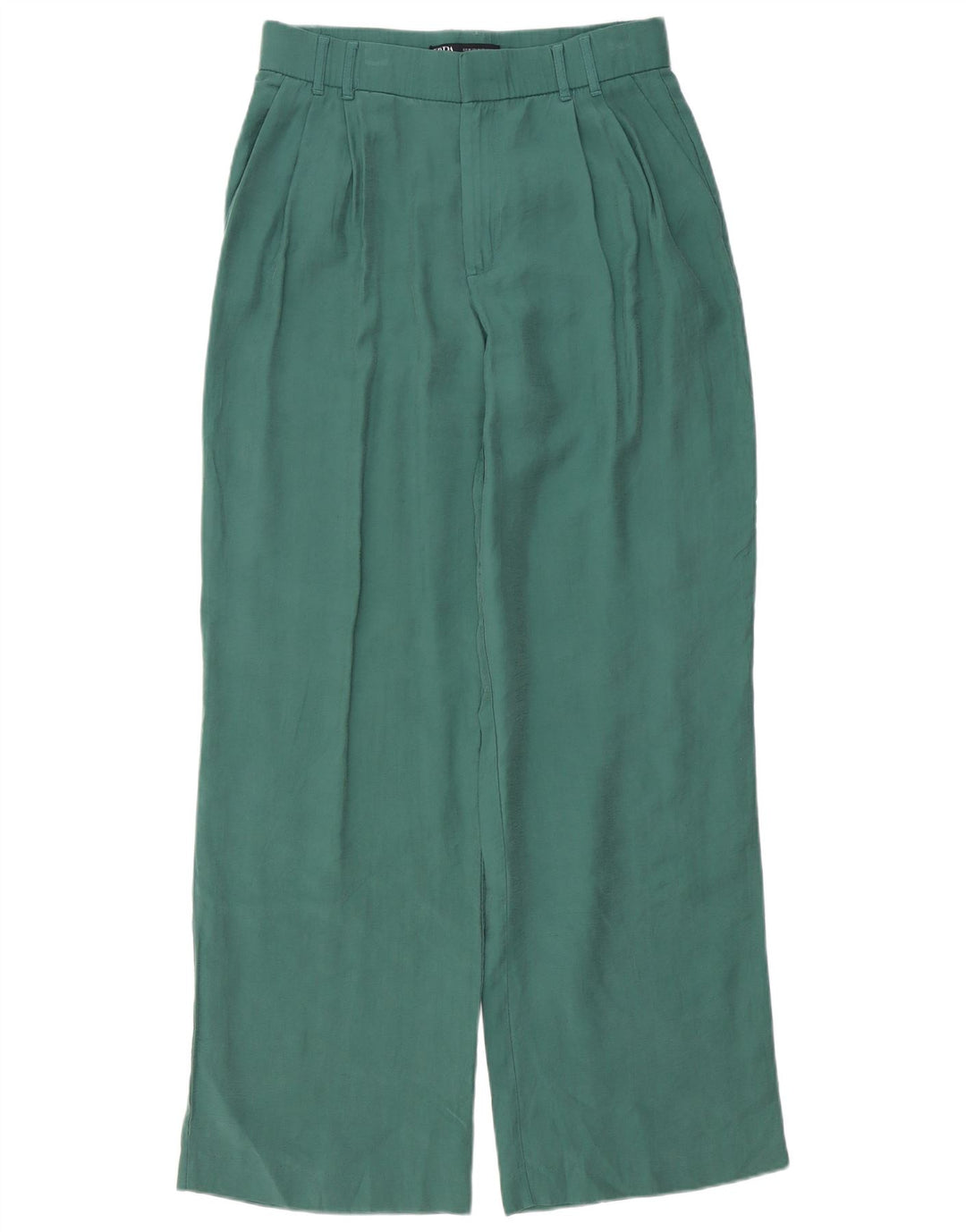 Zara Damen Pegged Chino Hose Medium W28 L32 Grün Modal