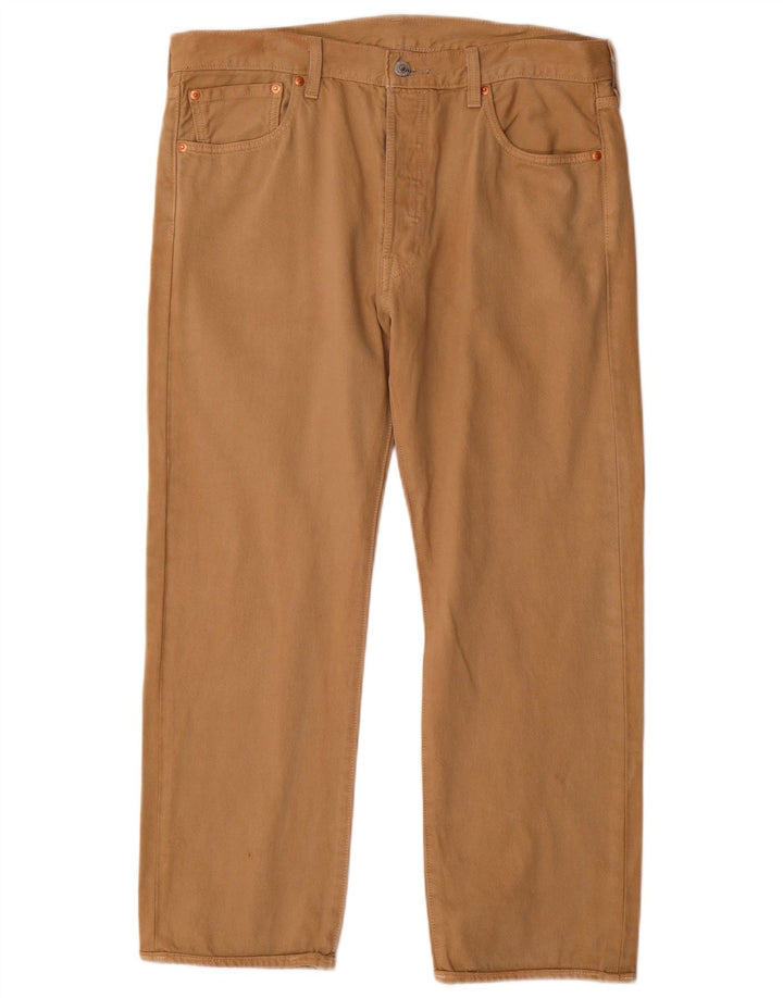 Levi's Herren 501 Straight Jeans W34 L27 Beige Baumwolle