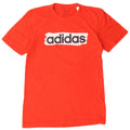 ADIDAS Herren Grafik T-Shirt Top Small Rot Baumwolle