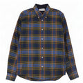 Barbour Herren-Flanellhemd mit maßgeschneiderter Passform, mittelblau, kariert, Baumwolle