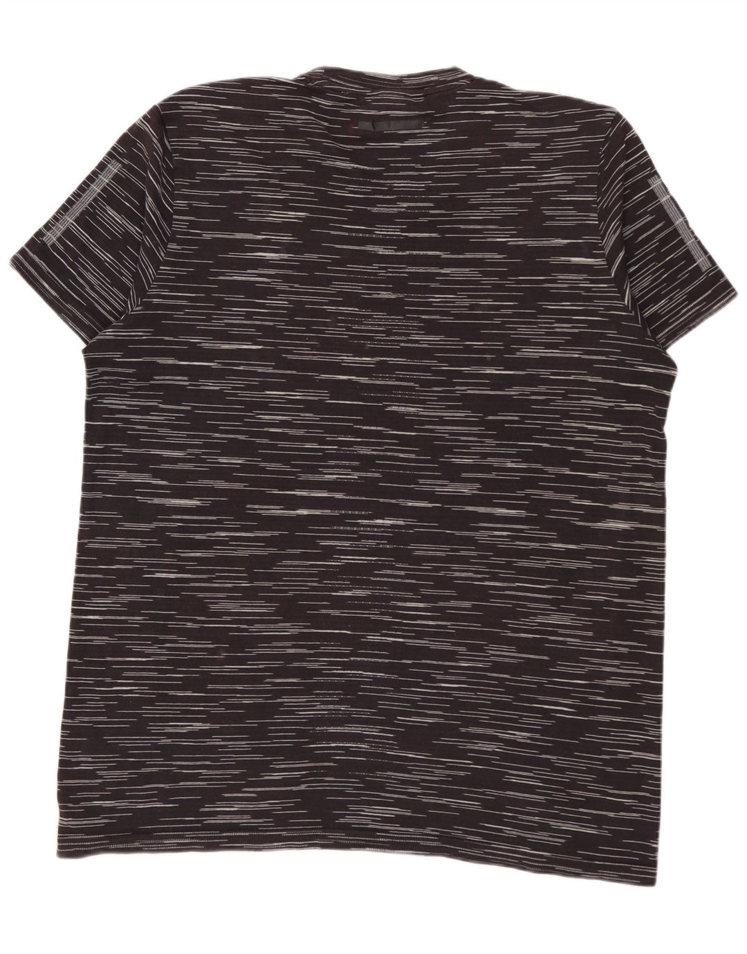 ADIDAS Herren T-Shirt Top Medium Schwarz Nadelstreifen Baumwolle