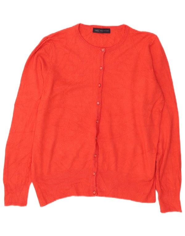 Marks & Spencer Damen-Cardigan-Pullover UK 14 Large Orange Viskose